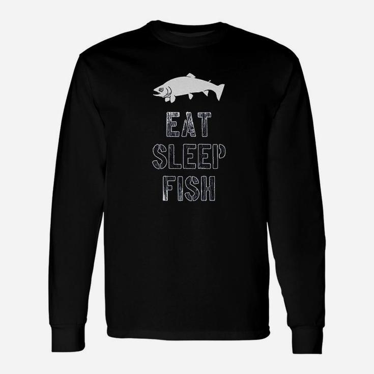 Eat Sleep Fish Funny Fishing Unisex Long Sleeve