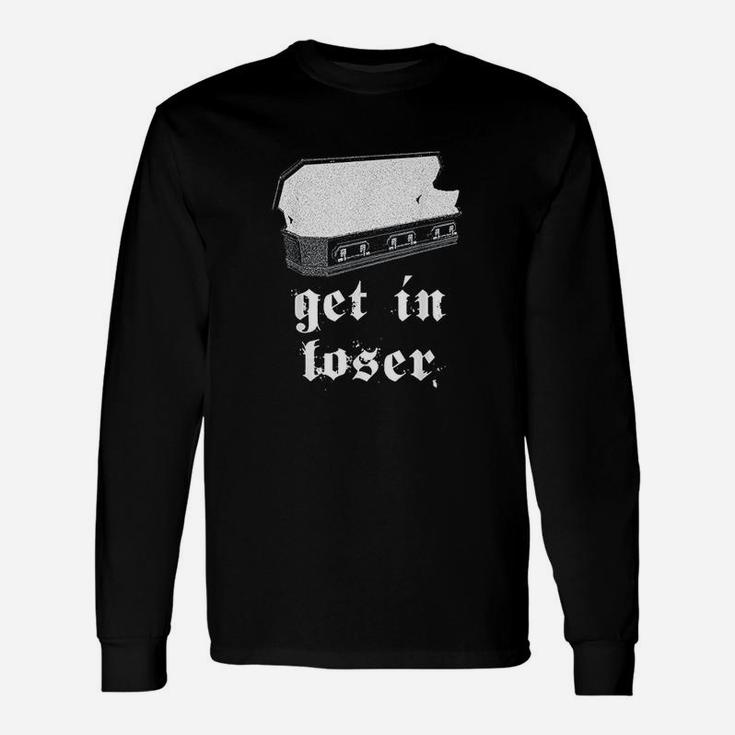 Edgy Gothic Alt Clothing Get In Loser Occult Graphic Unisex Long Sleeve