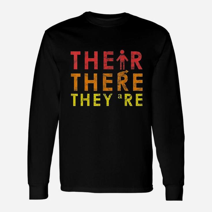 English Grammar Lesson There Their They Are Teacher Gift Unisex Long Sleeve