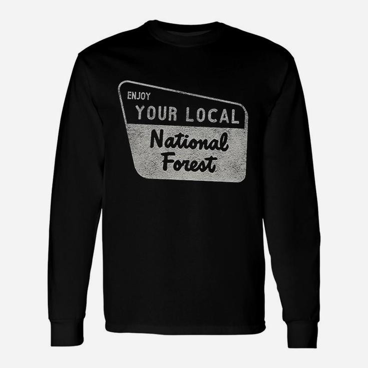 Enjoy Your National Forest Outdoor Vintage Camping Mountains Unisex Long Sleeve