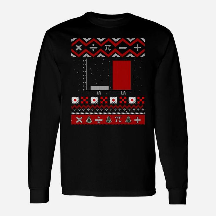 Fa La Graph Ugly Christmas Sweater Math Teacher Sweatshirt Unisex Long Sleeve