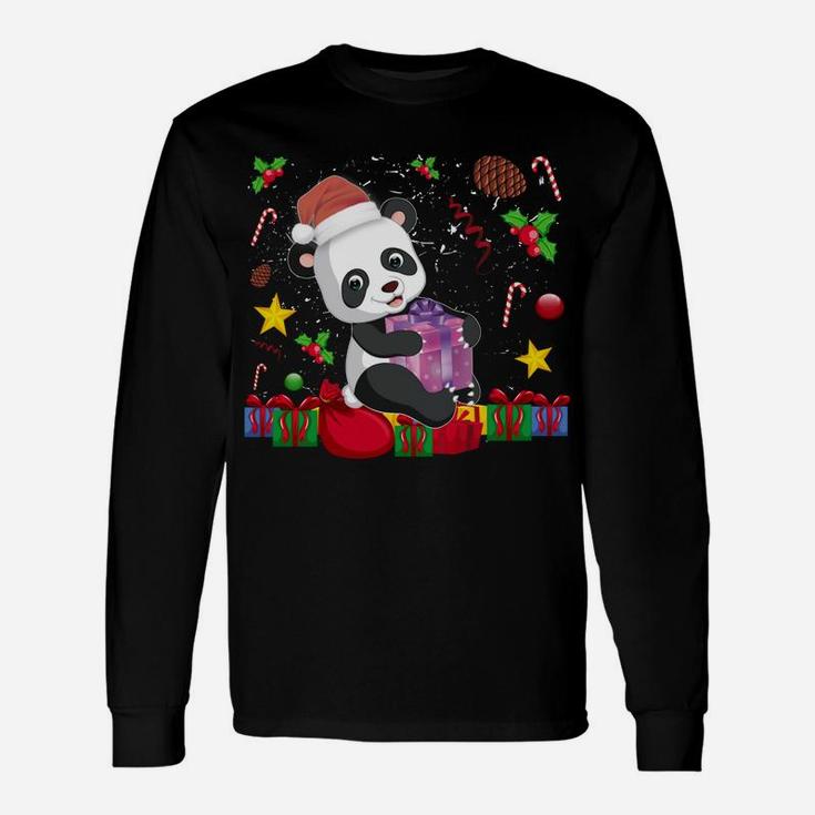 Family Matching Christmas Pajama Panda Lover Santa Xmas Gift Unisex Long Sleeve
