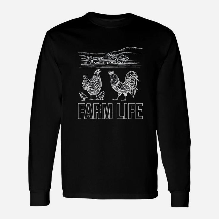 Farm Life Chicken Farmer Unisex Long Sleeve