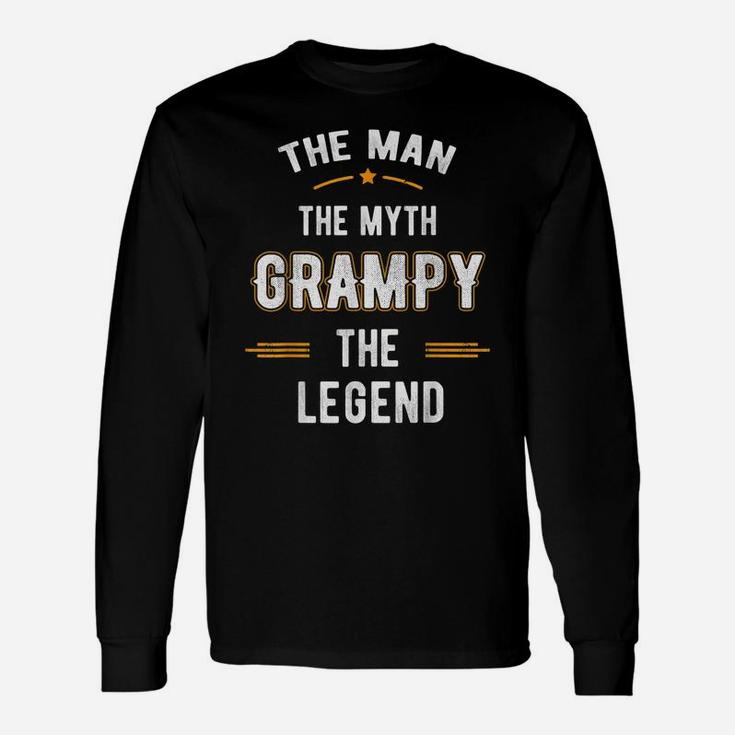 Fathers Day Shirt Grampy The Man Myth Legend Gifts Unisex Long Sleeve
