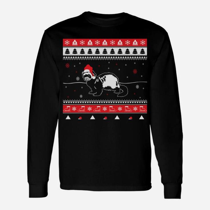 Ferret Funny Pet Ugly Christmas Gift Sweatshirt Unisex Long Sleeve