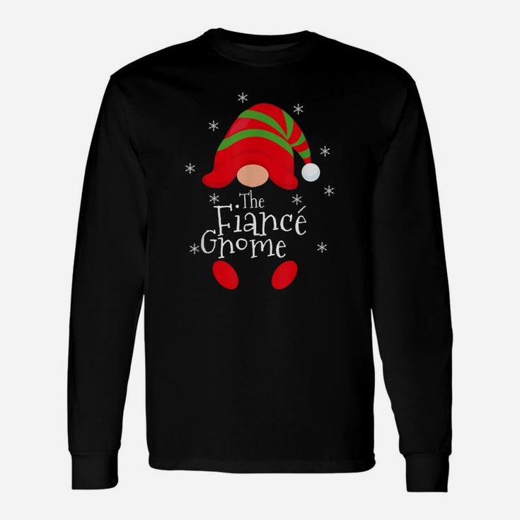 Fiancé Christmas Gnome Matching Getting Married Funny Xmas Unisex Long Sleeve