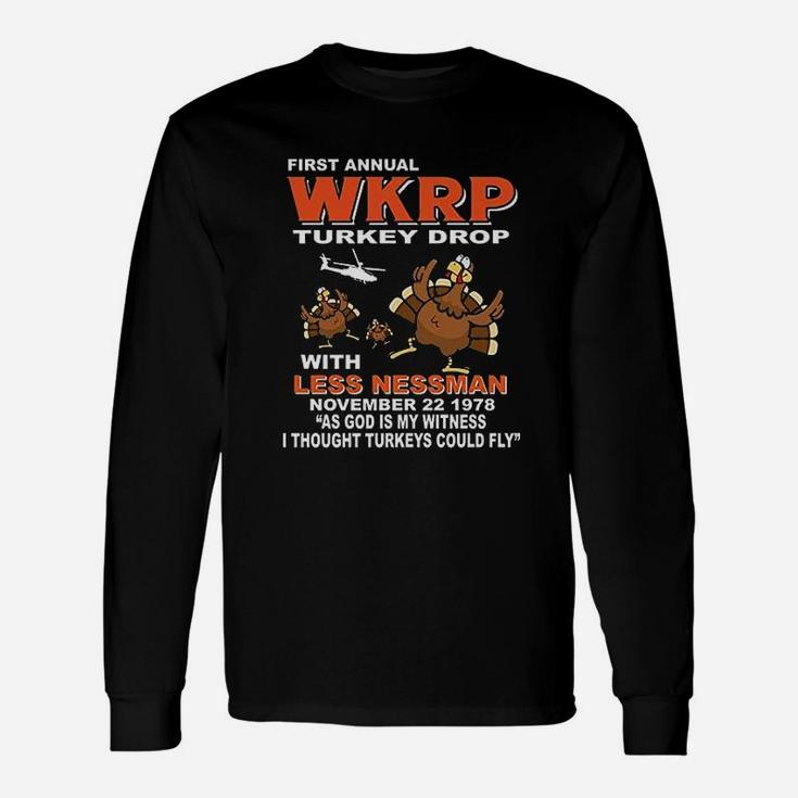 First Annual Wkrp Turkey Drop Funny Thanksgiving Day Unisex Long Sleeve