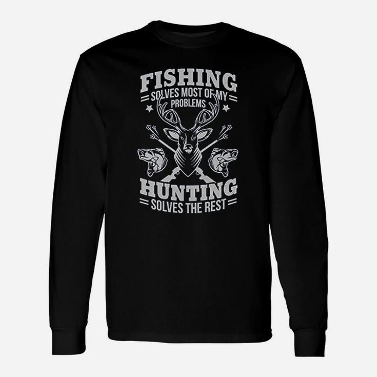 Fishing Solves Most Problems Unisex Long Sleeve