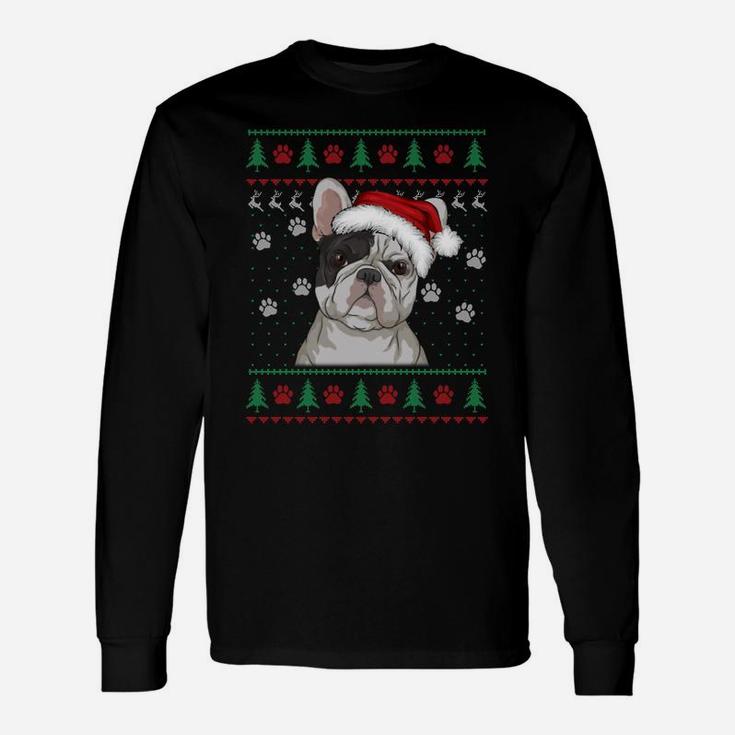 French Bulldog Christmas Ugly Sweater Funny Dog Lover Sweatshirt Unisex Long Sleeve
