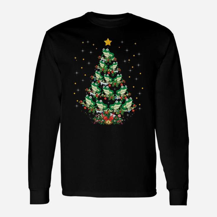 Frogs Lover Xmas Gift Frog Christmas Tree Unisex Long Sleeve
