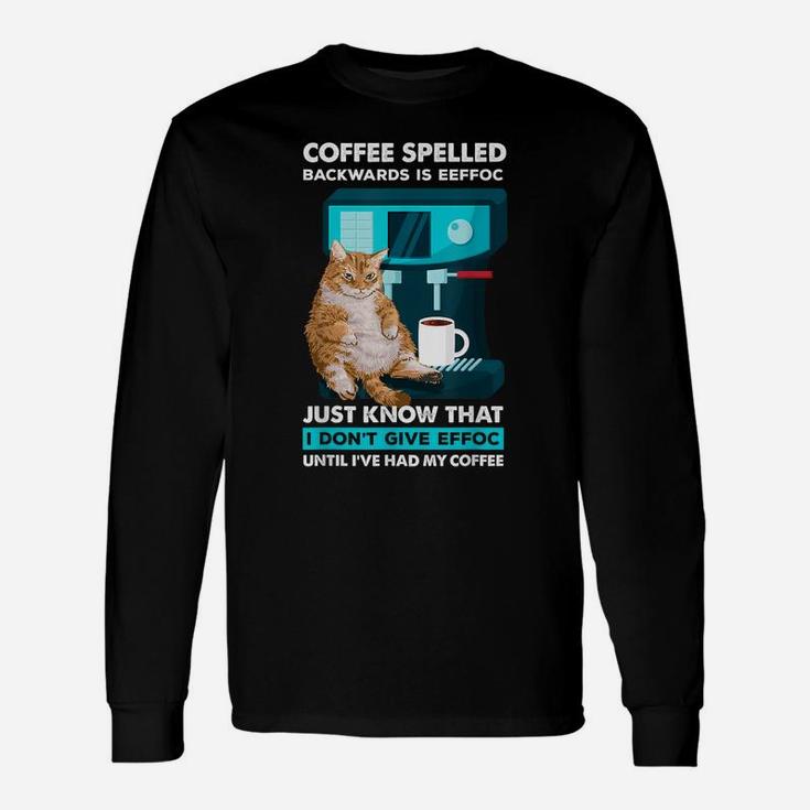Funny Cat Espresso Machine And Cup For Barista Coffee Lovers Unisex Long Sleeve