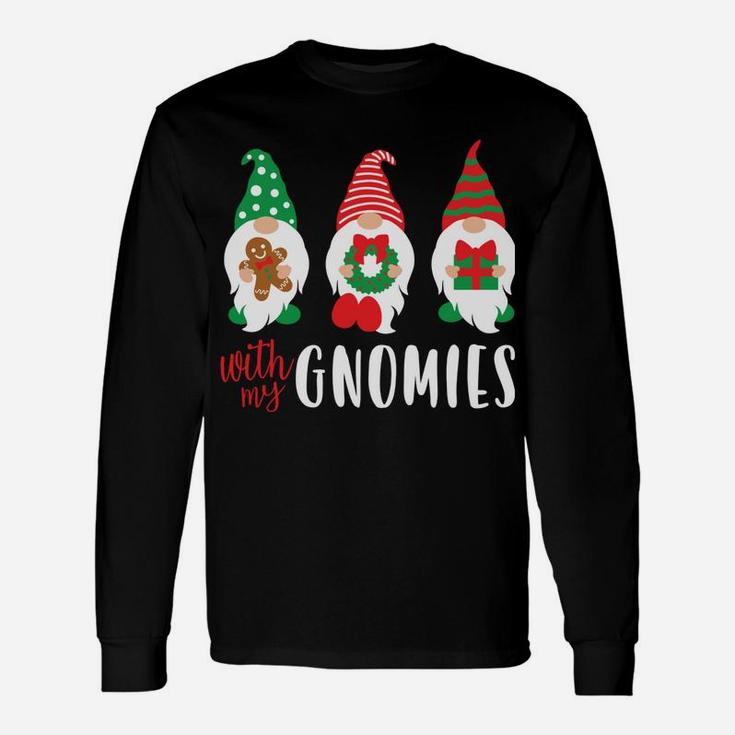 Funny Christmas Chillin With My Gnomies Cute Men Women Unisex Long Sleeve