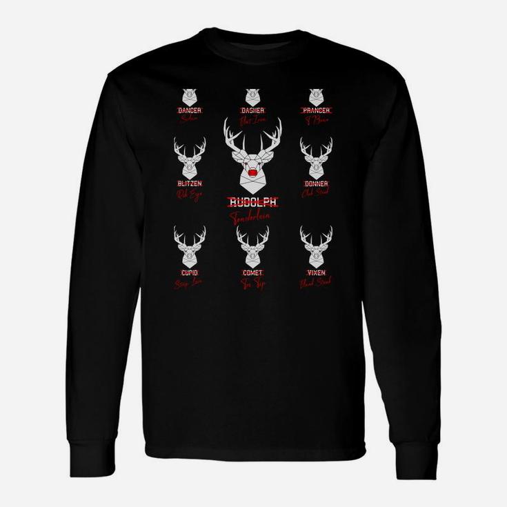 Funny Christmas Deer Bow Hunting Santa Ugly Xmas Hunter Gift Sweatshirt Unisex Long Sleeve