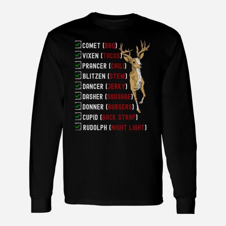 Funny Christmas Deer Hunting Santa Reindeer Men Hunter Gift Unisex Long Sleeve