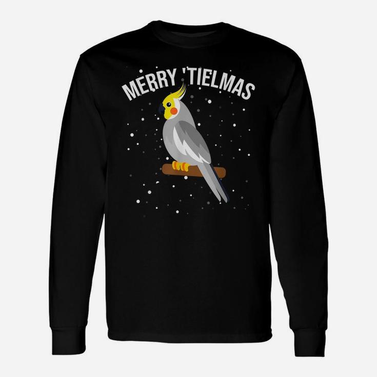 Funny Cockatiel Merry Tielmas Pajamas Christmas Bird Gifts Unisex Long Sleeve