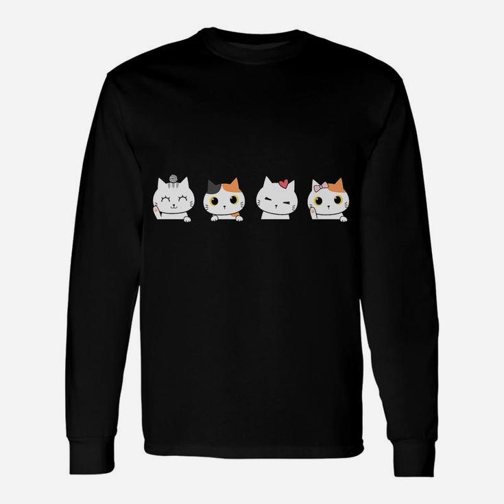 Funny French Counting Cats Un Deux Trois Cat Kittens Unisex Long Sleeve