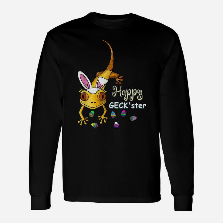 Funny Gecko Hunting For Easter Egg Chocolates Tee Unisex Long Sleeve