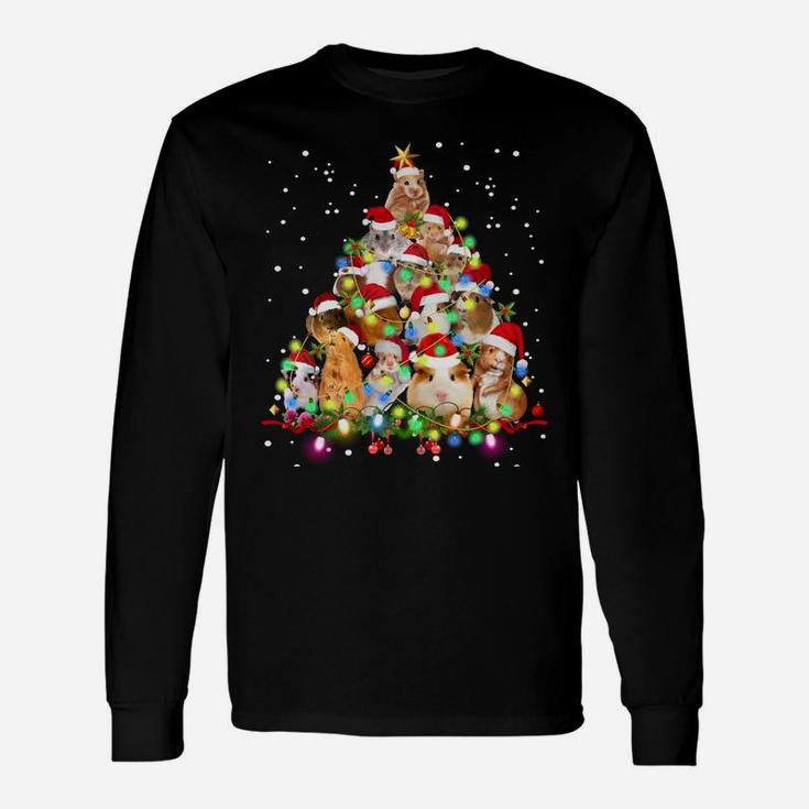 Funny Guinea Pig Christmas Tree Ornament Decor Gift Cute Sweatshirt Unisex Long Sleeve