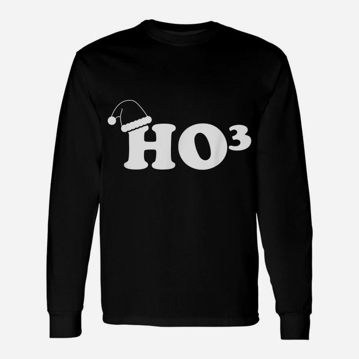 Funny Ho Ho Ho Ho3 Math Teacher Santa Hat Christmas Xmas Unisex Long Sleeve