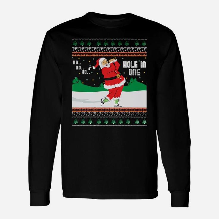 Funny Ho Ho Ho Ugly Santa Golf Christmas Sweater Jumper Sweatshirt Unisex Long Sleeve