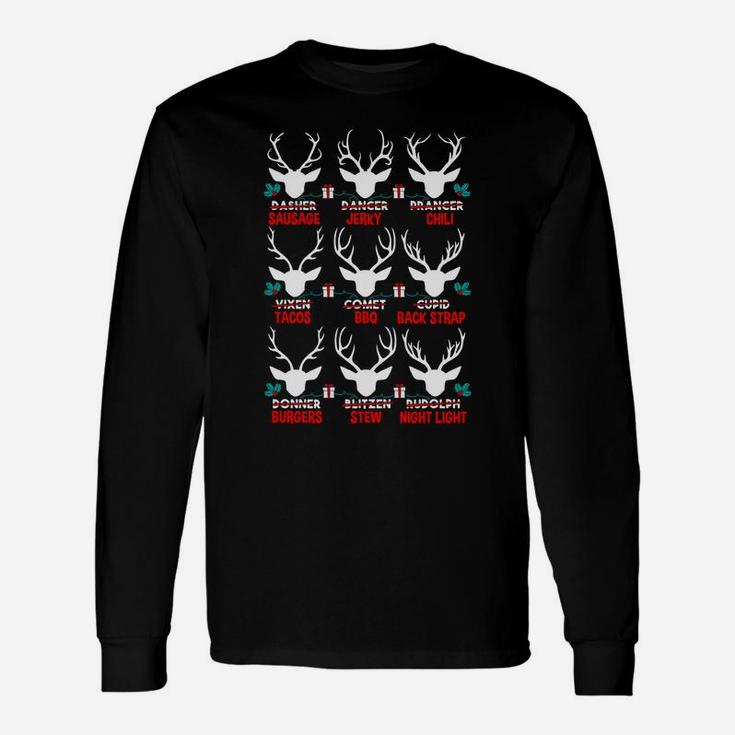 Funny Hunter Of All Santa's Reindeers Cute Deer Xmas Gift Sweatshirt Unisex Long Sleeve