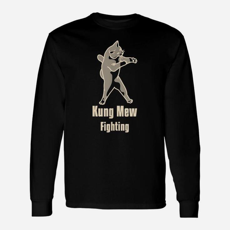 Funny Kung Mew Fighting Karate Cat Pet Lovers Unisex Long Sleeve