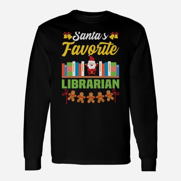 Funny Librarian Christmas Library Books Unisex Long Sleeve
