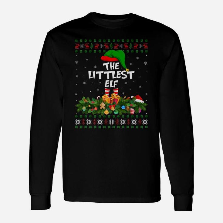 Funny Matching Family Ugly The Littlest Elf Christmas Unisex Long Sleeve