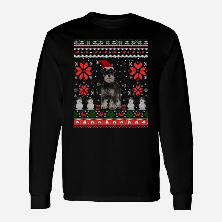 Funny Miniature Schnauzers Ugly Christmas Sweater Party Gift Sweatshirt Unisex Long Sleeve