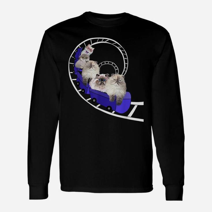 Funny Persian Cats Gifts Cat Lovers Roller Coaster Womens Unisex Long Sleeve