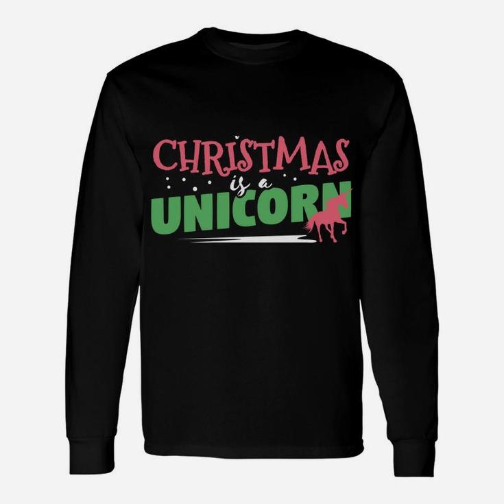 Funny Xmas Costume All I Want Is A Unicorn Sweatshirt Sweatshirt Unisex Long Sleeve
