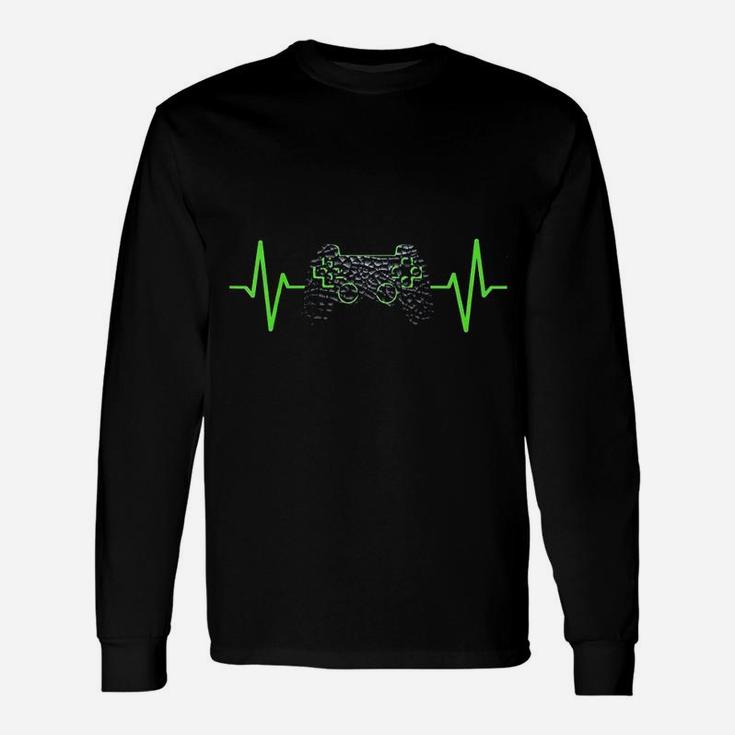 Gamer Heartbeat Gaming Video Games Unisex Long Sleeve