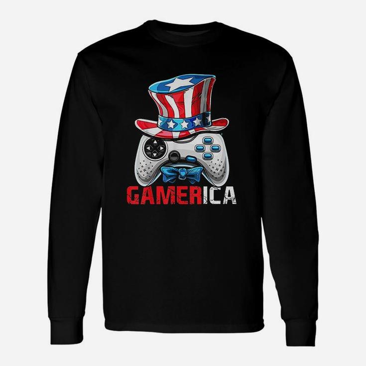 Gamerica 4Th Of July Video Game American Flag Unisex Long Sleeve