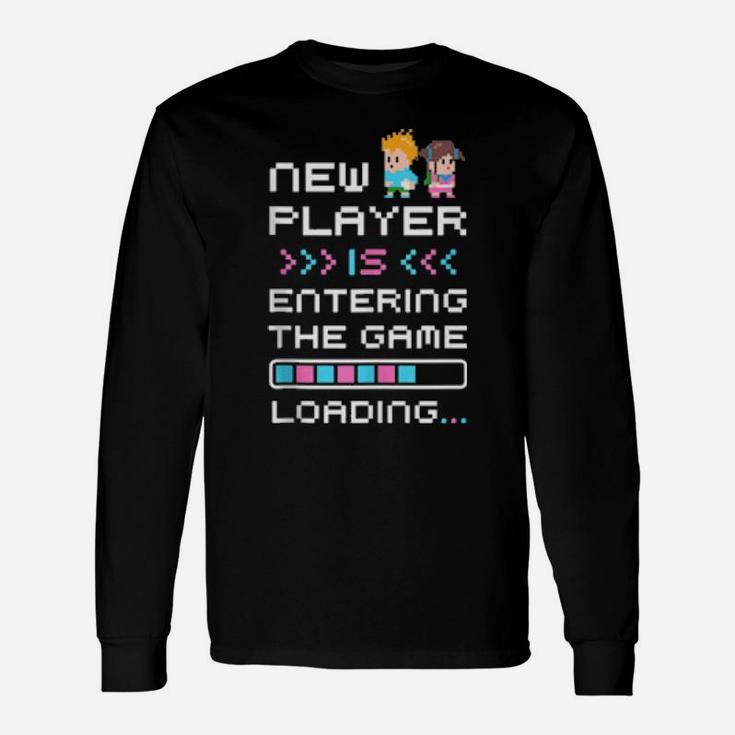 Gaming Pregnancy Announcement Gamer New Baby Announcement Long Sleeve T-Shirt