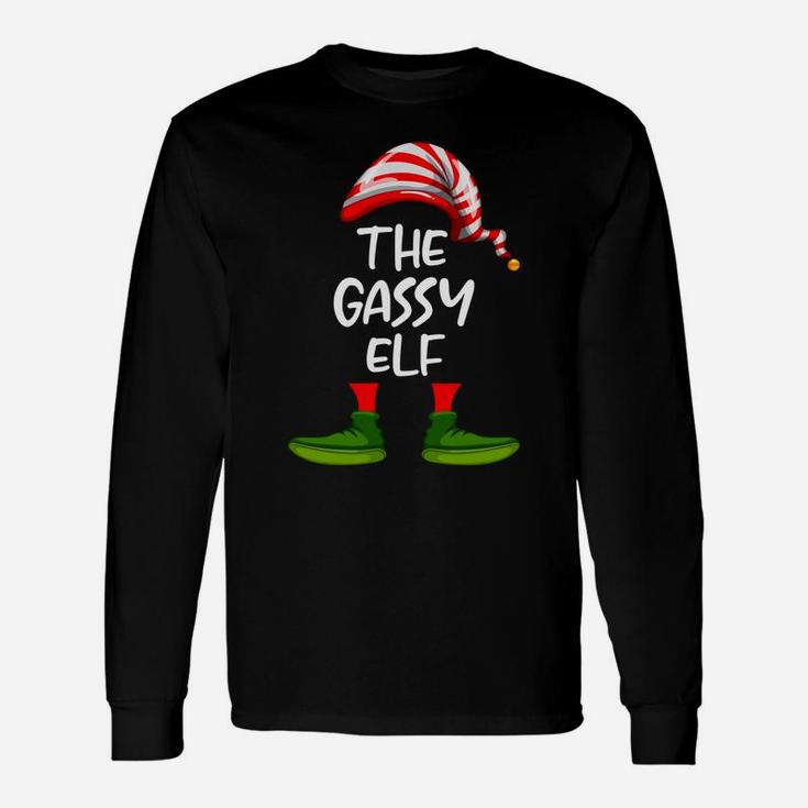 Gassy Elf Family Matching Christmas Group Funny Gift Pajama Unisex Long Sleeve
