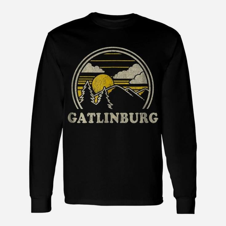 Gatlinburg Tennessee Tn T Shirt Vintage Hiking Mountains Tee Unisex Long Sleeve