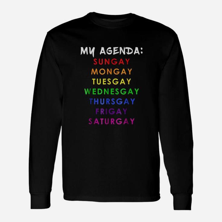 Gay Agenda Gay Funny Unisex Long Sleeve
