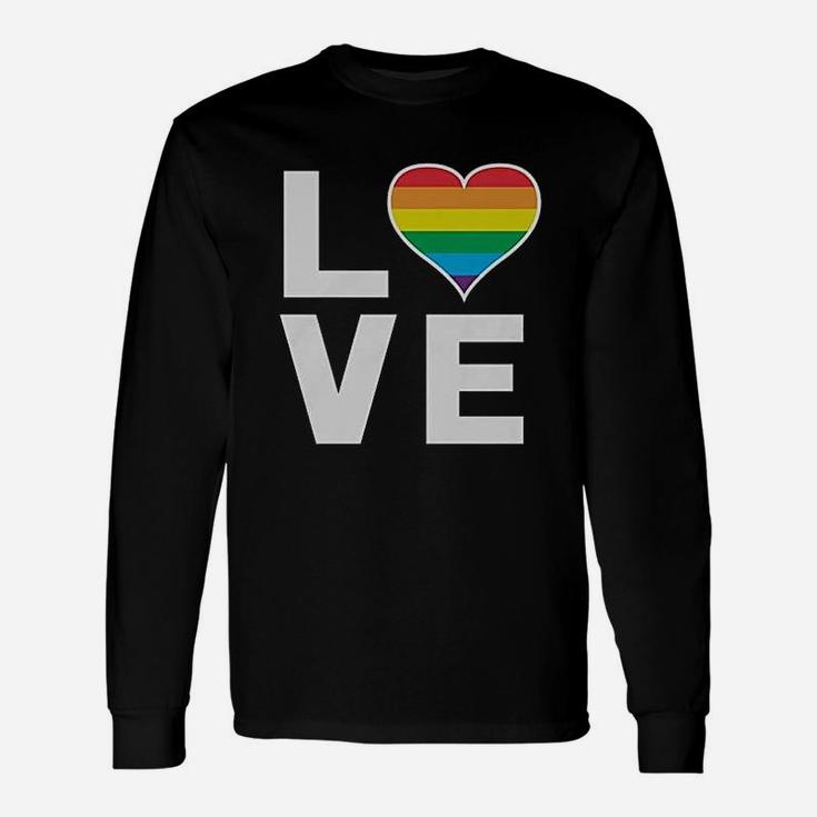 Gay Love Rainbow Heart Lgbt Gay Pride Awareness Unisex Long Sleeve