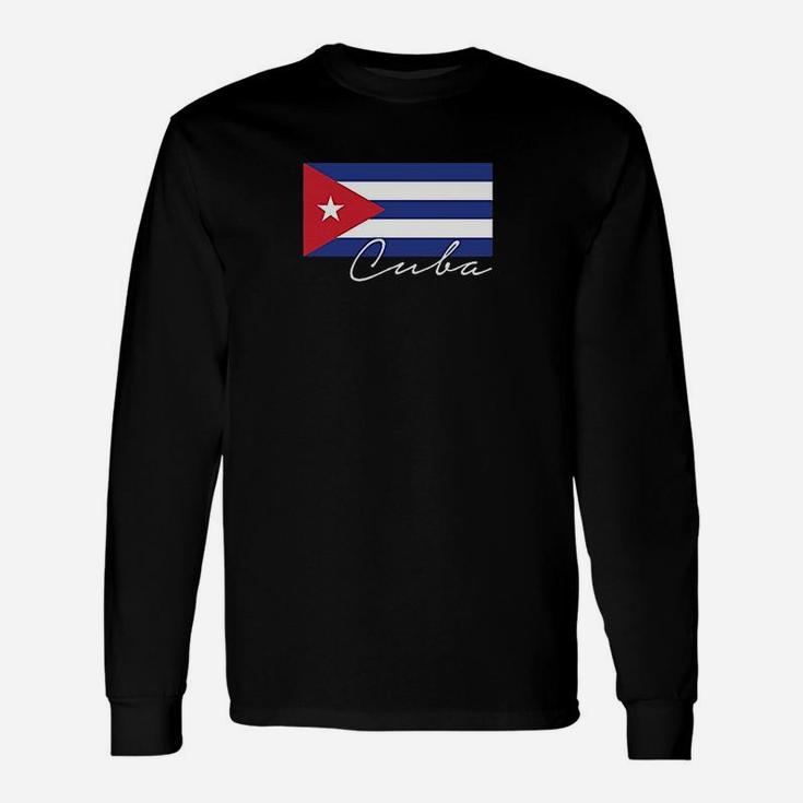 Gbond Apparel Cuba Flag T Unisex Long Sleeve