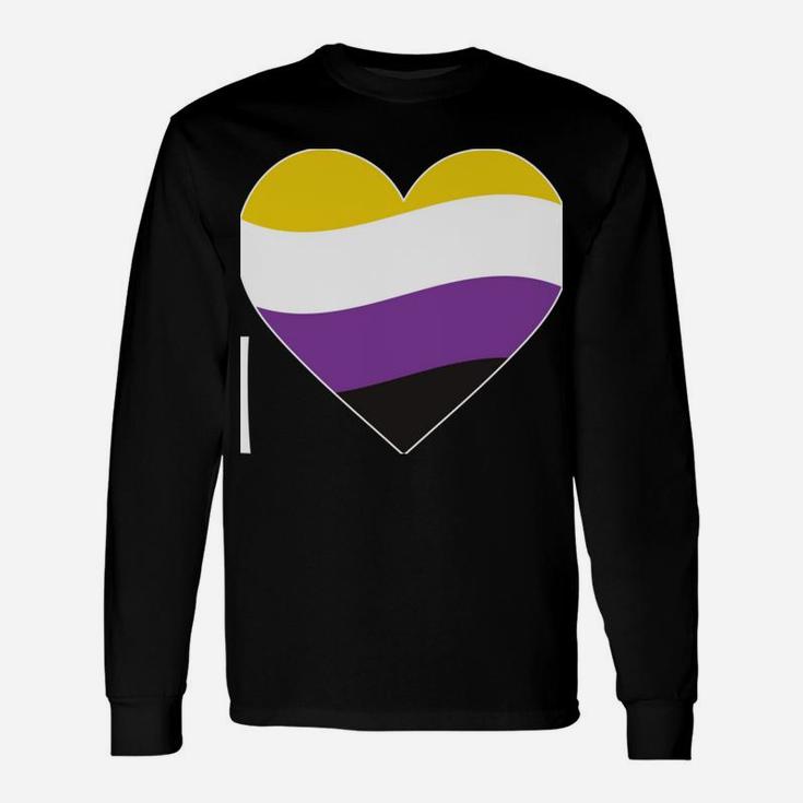 Genderfluid 'Love' | Agender Gift For Non-Binary Pride Flag Unisex Long Sleeve