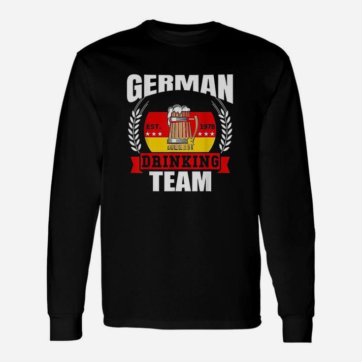 German Drinking Team Germany Flag Funny  Oktoberfest Gift Unisex Long Sleeve