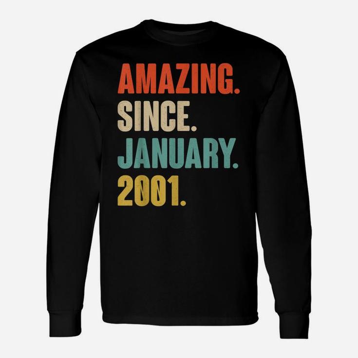 Gift For 20 Year Old - Amazing Since January 2001 Birthday Unisex Long Sleeve