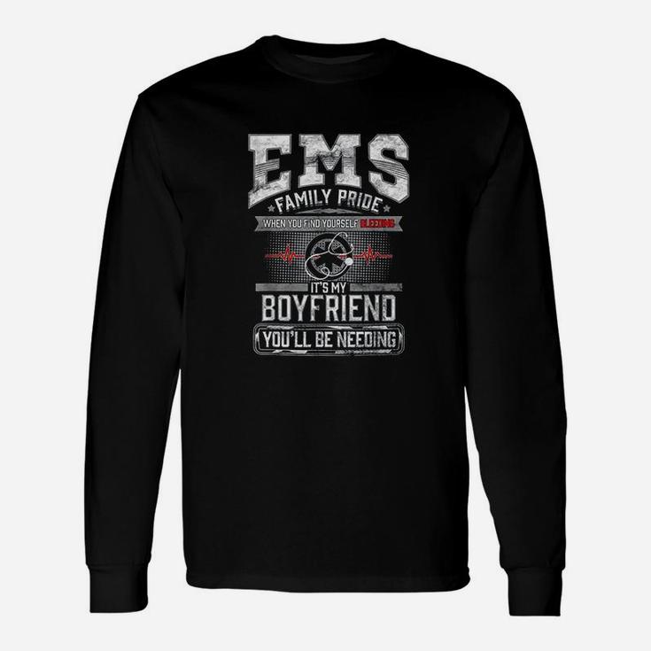 Gift Girlfriend Emt Ems Funny Mothers Fathers Day Unisex Long Sleeve