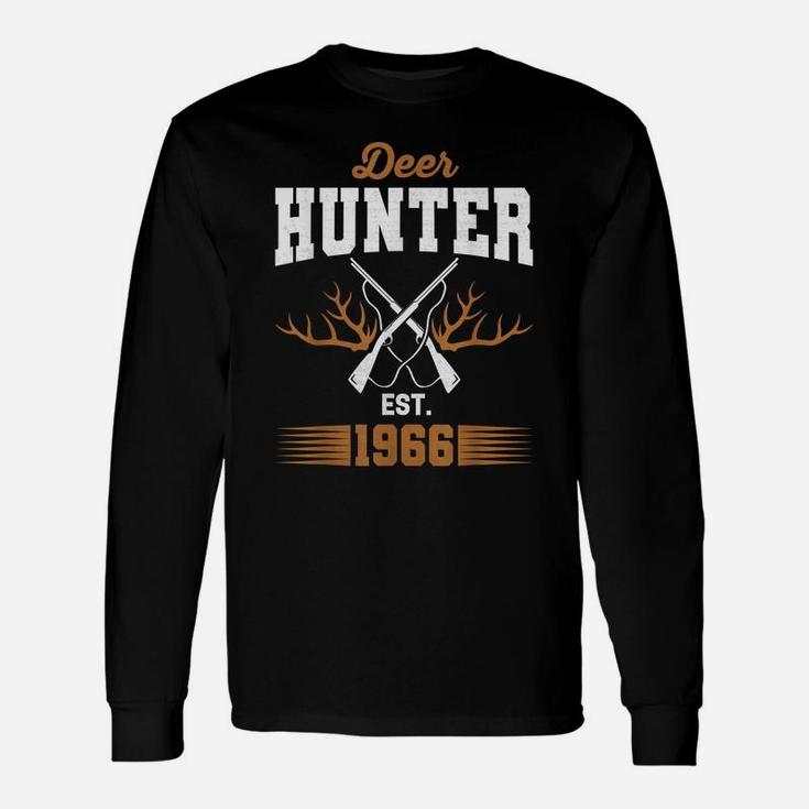 Gifts For 55 Year Old Deer Hunter 1966 Hunting 55Th Birthday Unisex Long Sleeve