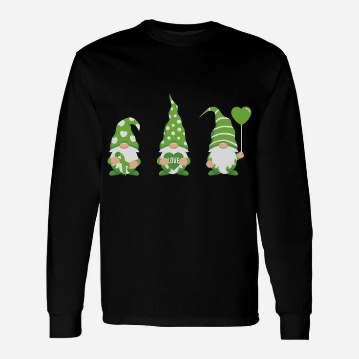 Gnome One Fights Alone Mental Health Awareness Green Ribbon Unisex Long Sleeve