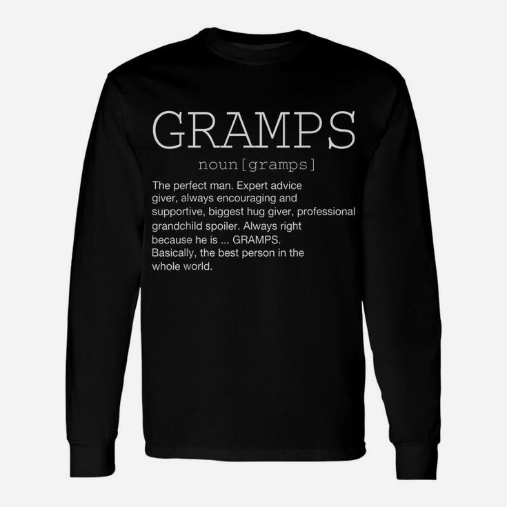 Gramps Definition Noun Grandpa Grandparents Day Funny Mens Unisex Long Sleeve