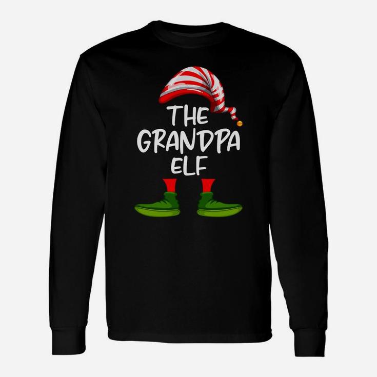 Grandpa Elf Family Matching Christmas Funny Gift Pajama Unisex Long Sleeve