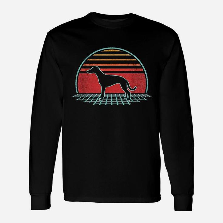 Greyhound Retro Vintage Dog Lover 80S Style Unisex Long Sleeve
