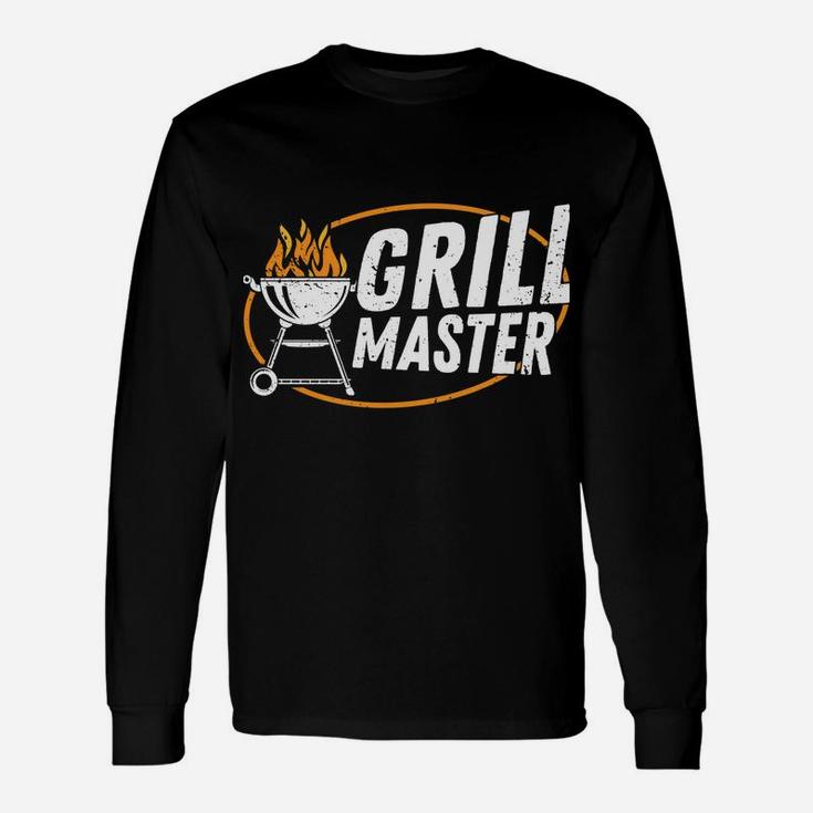 Grill Fans Funny Grill Master Griller Bbq Saying Retro Unisex Long Sleeve