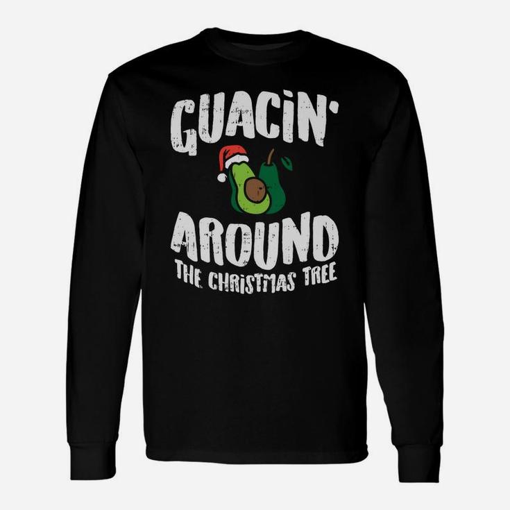 Guacin Around The Christmas Tree Funny Mexican Navidad Gift Sweatshirt Unisex Long Sleeve